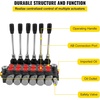 image:imageVEVOR Hydraulic Directional Control Valve 6 Spool Hydraulic Spool Valve 11 GPM Hydraulic Loader Valve 3600 PSI Directional Control Valve Hydraulic Valves and Controls for Tractors Loaders Tanks