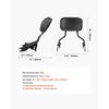image:imageVEVOR Motorcycle Backrest Sissy Bar Compatible With HarleyDavidson Touring Street Glide Road Glide Road King 122 inch Height Detachable Rider Backrest For Motorcycles BlackPassenger Backrest
