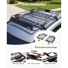 image:imageVEVOR Roof Rack Basket with Cargo Bag 51 x 36 x 4 in Roof Top Carrier Basket with Folding Design 200 lbs Capacity AllWeather Car Top Luggage Holder Universal Fit for SUV Truck Car51in with Bag