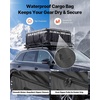 image:imageVEVOR Roof Rack Basket with Cargo Bag 51 x 36 x 4 in Roof Top Carrier Basket with Folding Design 200 lbs Capacity AllWeather Car Top Luggage Holder Universal Fit for SUV Truck Car51in with Bag