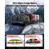 image:imageVEVOR Roof Rack Basket with Cargo Bag 51 x 36 x 4 in Roof Top Carrier Basket with Folding Design 200 lbs Capacity AllWeather Car Top Luggage Holder Universal Fit for SUV Truck Car46in