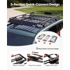 image:imageVEVOR Roof Rack Basket with Cargo Bag 51 x 36 x 4 in Roof Top Carrier Basket with Folding Design 200 lbs Capacity AllWeather Car Top Luggage Holder Universal Fit for SUV Truck Car64in