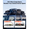 image:imageVEVOR Roof Rack Basket with Cargo Bag 51 x 36 x 4 in Roof Top Carrier Basket with Folding Design 200 lbs Capacity AllWeather Car Top Luggage Holder Universal Fit for SUV Truck Car64in