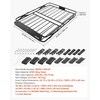 image:imageVEVOR Roof Rack Basket with Cargo Bag 51 x 36 x 4 in Roof Top Carrier Basket with Folding Design 200 lbs Capacity AllWeather Car Top Luggage Holder Universal Fit for SUV Truck Car46in