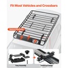 image:imageVEVOR Roof Rack Cargo Basket 54 x 34 x 4 in Heavy Duty Roof Top Carrier Basket with Waterproof Bag Cargo Net Ratchet Straps 200 lbs Capacity Universal Car Top Luggage Holder for SUV Truck Car51x36 in
