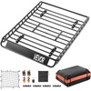 image:imageVEVOR Roof Rack Cargo Basket 54 x 34 x 4 in Heavy Duty Roof Top Carrier Basket with Waterproof Bag Cargo Net Ratchet Straps 200 lbs Capacity Universal Car Top Luggage Holder for SUV Truck Car51x36 in