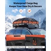 image:imageVEVOR Roof Rack Cargo Basket 54 x 34 x 4 in Heavy Duty Roof Top Carrier Basket with Waterproof Bag Cargo Net Ratchet Straps 200 lbs Capacity Universal Car Top Luggage Holder for SUV Truck Car54x34 in
