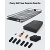 image:imageVEVOR Roof Rack Cargo Basket 90 x 50 x 6 in Heavy Duty Roof Top Carrier Basket with Waterproof Rooftop Bag Ratchet Straps 250 lbs Capacity AllWeather Car Top Luggage Holder for SUV Truck CarBasket w Bag