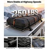 image:imageVEVOR Roof Rack Cargo Basket 90 x 50 x 6 in Heavy Duty Roof Top Carrier Basket with Waterproof Rooftop Bag Ratchet Straps 250 lbs Capacity AllWeather Car Top Luggage Holder for SUV Truck CarBasket w Bag