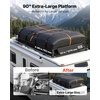 image:imageVEVOR Roof Rack Cargo Basket 90 x 50 x 6 in Heavy Duty Roof Top Carrier Basket with Waterproof Rooftop Bag Ratchet Straps 250 lbs Capacity AllWeather Car Top Luggage Holder for SUV Truck CarBasket w Bag