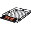 image:imageVEVOR Roof Rack Cargo Basket 90 x 50 x 6 in Heavy Duty Roof Top Carrier Basket with Waterproof Rooftop Bag Ratchet Straps 250 lbs Capacity AllWeather Car Top Luggage Holder for SUV Truck CarRed
