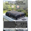 image:imageVEVOR Roof Rack Cargo Basket 90 x 50 x 6 in Heavy Duty Roof Top Carrier Basket with Waterproof Rooftop Bag Ratchet Straps 250 lbs Capacity AllWeather Car Top Luggage Holder for SUV Truck CarBasket w Bag