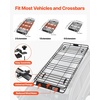 image:imageVEVOR Roof Rack Cargo Basket 90 x 50 x 6 in Heavy Duty Roof Top Carrier Basket with Waterproof Rooftop Bag Ratchet Straps 250 lbs Capacity AllWeather Car Top Luggage Holder for SUV Truck CarBasket w Bag  Net