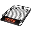 image:imageVEVOR Roof Rack Cargo Basket 90 x 50 x 6 in Heavy Duty Roof Top Carrier Basket with Waterproof Rooftop Bag Ratchet Straps 250 lbs Capacity AllWeather Car Top Luggage Holder for SUV Truck CarBasket