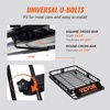 image:imageVEVOR Roof Rack Cargo Basket 90 x 50 x 6 in Heavy Duty Roof Top Carrier Basket with Waterproof Rooftop Bag Ratchet Straps 250 lbs Capacity AllWeather Car Top Luggage Holder for SUV Truck CarRed
