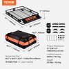 image:imageVEVOR Roof Rack Cargo Basket 90 x 50 x 6 in Heavy Duty Roof Top Carrier Basket with Waterproof Rooftop Bag Ratchet Straps 250 lbs Capacity AllWeather Car Top Luggage Holder for SUV Truck CarBasket w Bag