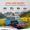 image:imageVEVOR Roof Rack Cargo Basket 90 x 50 x 6 in Heavy Duty Roof Top Carrier Basket with Waterproof Rooftop Bag Ratchet Straps 250 lbs Capacity AllWeather Car Top Luggage Holder for SUV Truck CarRed