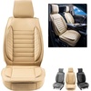 image:imageVEVOR Seat Covers Universal Car Seat Covers Full Set Seats Front and Rear Seat 13pcs Faux Leather Seat Cover Full Enclosed Design Detachable Headrest and Airbag Compatible for Most Car SUV TruckBeige