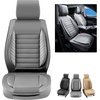 image:imageVEVOR Seat Covers Universal Car Seat Covers Full Set Seats Front and Rear Seat 13pcs Faux Leather Seat Cover Full Enclosed Design Detachable Headrest and Airbag Compatible for Most Car SUV TruckGray