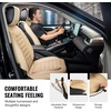image:imageVEVOR Seat Covers Universal Car Seat Covers Full Set Seats Front and Rear Seat 13pcs Faux Leather Seat Cover Full Enclosed Design Detachable Headrest and Airbag Compatible for Most Car SUV TruckBeige
