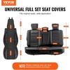 image:imageVEVOR Seat Covers Universal Car Seat Covers Full Set Seats Front and Rear Seat 13pcs Faux Leather Seat Cover Full Enclosed Design Detachable Headrest and Airbag Compatible for Most Car SUV TruckBlack