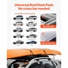 image:imageVEVOR Soft Roof Rack Pads 28 Universal Car Roof Rack Pads for Various Crossbars 88LBS Load Capacity Luggage Kayak Carrier with 2 Tie Down Straps for SUPs Canoes Snowboards Paddle BoardsUse without Cross Bar