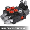 image:imageVevor 2 Spool Hydraulic Directional Control Valve Double Acting Control Valve 11 GPM 3600 PSI SAE Port for Tractors Loaders Tanks Black