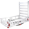 image:imageVEVOR 494 x 224 x 71 in Hitch Cargo Carrier 500lb Capacity Trailer Hitch Mount Aluminum Cargo Basket Luggage Carrier Rack Fits 2 Hitch Receiver for SUV Truck Pickup CampingWith Ramp