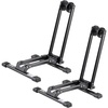 image:imageVEVOR Bike Racks 2 Pack Fits 20 to 27 Inch Mountain amp Road Bikes Alloy Steel RustResistant Bike Floor Stand Rack Foldable Bicycle Stand for Entryway Garage Home Bikes Parking amp Storage Black2 Bike Rack