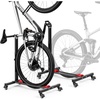 image:imageVEVOR Bike Stand 2 Pack Freestanding Vertical amp Horizontal Bike Storage Rack with Lockable Casters Height Adjustable Carbon Steel Upright Garage Bicycle Floor Stand for 2029 in Wheels Black