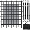 image:imageVEVOR Cargo Net for Pickup Truck Bed 6 x 475 Heavy Duty Truck Cargo Net Safety Mesh Net with 4 SHook Straps with Carabiners amp SHooks for Trailer Pickup Boat Jeep SUV6 x 475  1500lbs