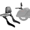 image:imageVEVOR Motorcycle Backrest Sissy Bar Compatible With HarleyDavidson Touring Street Glide Road Glide Road King 122 inch Height Detachable Rider Backrest For Motorcycles BlackHonda Rebel CMX