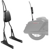 image:imageVEVOR Motorcycle Backrest Sissy Bar Compatible With HarleyDavidson Touring Street Glide Road Glide Road King 122 inch Height Detachable Rider Backrest For Motorcycles Black29 inch
