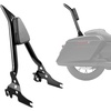 image:imageVEVOR Motorcycle Backrest Sissy Bar Compatible with HarleyDavidson Touring Models 27 in Height Quick Release Detachable Passenger Backrest Metal Frame and Leather Rear Pad For Motorcycles Black