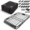 image:imageVEVOR Roof Rack Basket with Cargo Bag 51 x 36 x 4 in Roof Top Carrier Basket with Folding Design 200 lbs Capacity AllWeather Car Top Luggage Holder Universal Fit for SUV Truck Car51in with Bag