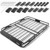 image:imageVEVOR Roof Rack Basket with Cargo Bag 51 x 36 x 4 in Roof Top Carrier Basket with Folding Design 200 lbs Capacity AllWeather Car Top Luggage Holder Universal Fit for SUV Truck Car46in