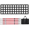 image:imageVEVOR Tailgate Net for Truck Bed 54 in x 18 in 1500lbs Truck Bed Extender Tailgate Cargo Net with 4 Red Adjustable Buckle Straps Extendable amp Durable Suitable for Trailer Pickup Jeep SUV