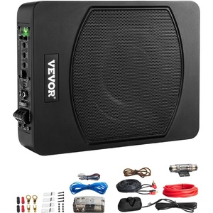 image:imageVEVOR 8 300W Underseat Car Subwoofer Slim Powered Car Subwoofers Under The Seat Low Profile Audio Sub Builtin Amplifier HighLow Level Input amp Volume Controller for SUVs Car Truck RV10IN