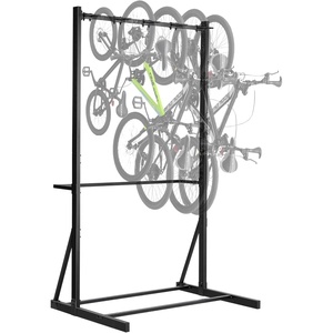image:imageVEVOR Bike Rack 300LBS136KG Capacity for up to 5 Bikes Freestanding Bike Storage Rack Carbon Steel Vertical Bicycle Stand for Home Yard Garage Living Room IndoorOutdoor Bicycle Storage Stand5 Bike Rack