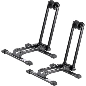 image:imageVEVOR Bike Racks 2 Pack Fits 20 to 27 Inch Mountain amp Road Bikes Alloy Steel RustResistant Bike Floor Stand Rack Foldable Bicycle Stand for Entryway Garage Home Bikes Parking amp Storage Black2 Bike Rack