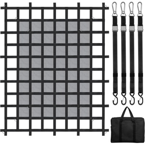 image:imageVEVOR Cargo Net for Pickup Truck Bed 6 x 475 Heavy Duty Truck Cargo Net Safety Mesh Net with 4 SHook Straps with Carabiners amp SHooks for Trailer Pickup Boat Jeep SUV6 x 475  1500lbs