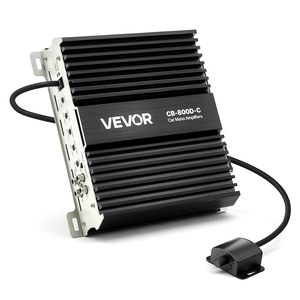 image:imageVEVOR Monoblock Car Amplifier 800W RMS MAX 124 Ohm Stable 1Channel Class D Car Audio Amplifier with Remote Subwoofer Level Control Low Pass Filter Bass Boost amp Phase Shift Volume Controller800W