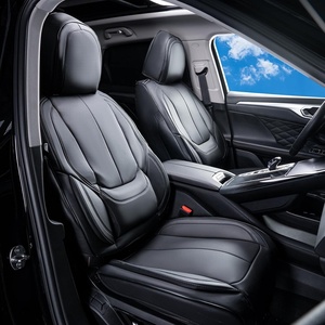 image:imageVEVOR Seat Covers Universal Car Seat Covers Full Set Seats Front and Rear Seat 13pcs Faux Leather Seat Cover Full Enclosed Design Detachable Headrest and Airbag Compatible for Most Car SUV TruckBlack