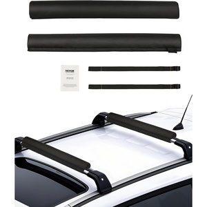 image:imageVEVOR Soft Roof Rack Pads 28 Universal Car Roof Rack Pads for Various Crossbars 88LBS Load Capacity Luggage Kayak Carrier with 2 Tie Down Straps for SUPs Canoes Snowboards Paddle BoardsUse with Cross Bar