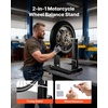image:imageVEVOR Motorcycle Wheel Balancer Tire Balancer amp Truing Stand with Adjustable Centering Cones and Truing Pointer Balancing Tools for Sport amp Dirt Bikes Hollow Axle WheelsHollow  Solid Axle