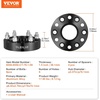 image:imageVEVOR Wheel Spacers 15 6x55 Wheel Adapters 6 Lug Forged Spacer 1061 mm Bore Hubcentric M12 x15 Studs Spacers Fit for 19962022 Toyota and Lexus 4 PCS Black15