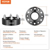image:imageVEVOR Wheel Spacers 15 6x55 Wheel Adapters 6 Lug Forged Spacer 1061 mm Bore Hubcentric M12 x15 Studs Spacers Fit for 19962022 Toyota and Lexus 4 PCS Black2