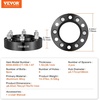 image:imageVEVOR Wheel Spacers 15 6x55 Wheel Adapters 6 Lug Forged Spacer 1061 mm Bore Hubcentric M12 x15 Studs Spacers Fit for 19962022 Toyota and Lexus 4 PCS Black15