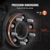 image:imageVEVOR Wheel Spacers 15 6x55 Wheel Adapters 6 Lug Forged Spacer 1061 mm Bore Hubcentric M12 x15 Studs Spacers Fit for 19962022 Toyota and Lexus 4 PCS Black1
