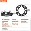 image:imageVEVOR Wheel Spacers 15 6x55 Wheel Adapters 6 Lug Forged Spacer 1061 mm Bore Hubcentric M12 x15 Studs Spacers Fit for 19962022 Toyota and Lexus 4 PCS Black1